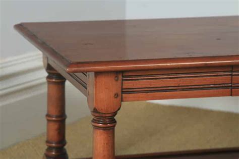 Cherry Wood Coffee Table English Charles Ii Style Yola Gray