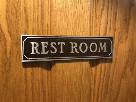 Restroom Door Sign Custom Metal Signs Kcastings Inc