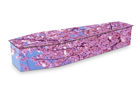 Pink Blossoms Custom Coffin Design Expression Coffins