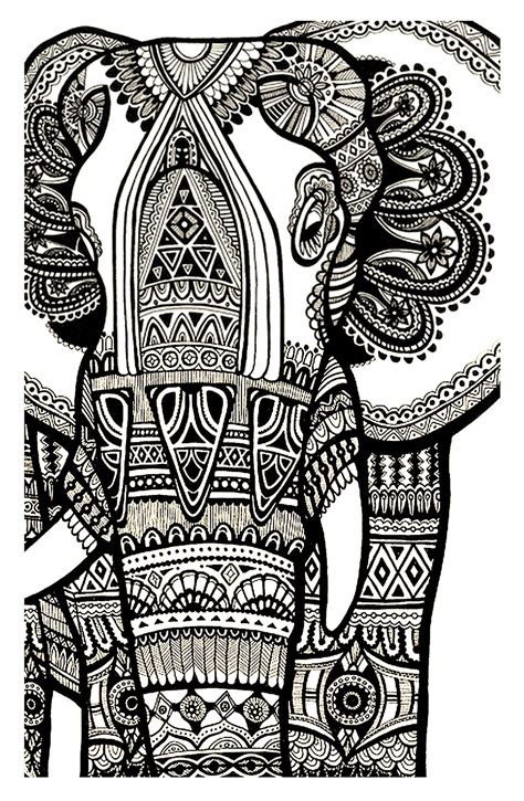 Elephant Color Pages For Adults Pics Super Coloring