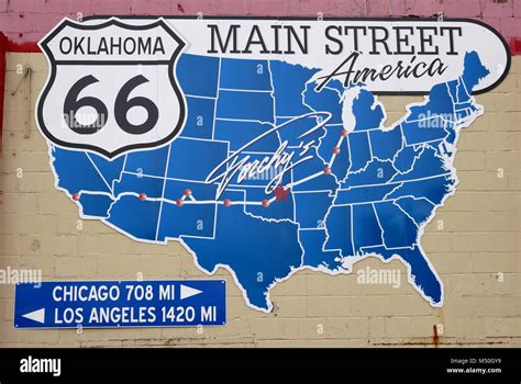 Route 66 Map Hi Res Stock Photography And Images Alamy