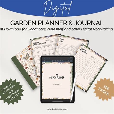 Garden Planner Gardening Journal Gardener Notebook Garden Etsy