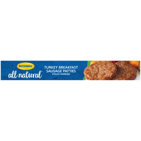 Butterball All Natural Fully Cooked Turkey Breakfast Sausage Patties 8