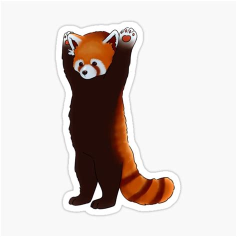Red Panda Sticker For Sale By Tabithasketches Redbubble