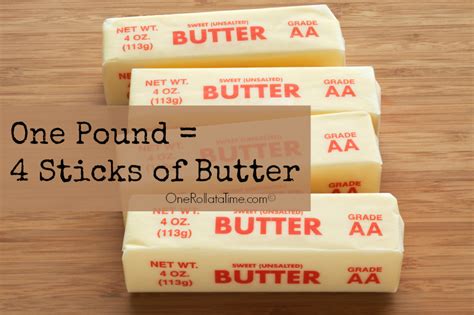 One Pound 4 Sticks Of Butter One Roll At A Time