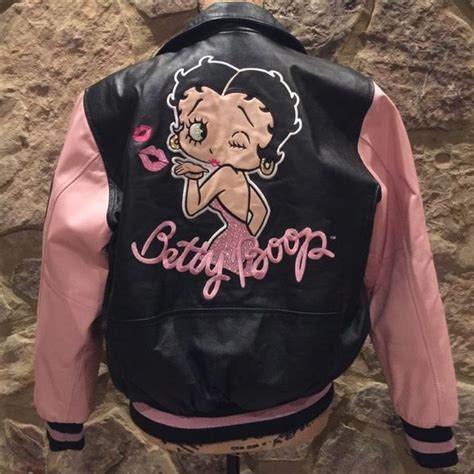 Betty Boop Leather Lettermans Jacket Betty Boop Jackets Clothes Design