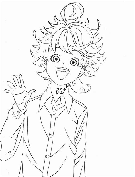 Emma In Promised Neverland Coloring Page Download Print Or Color