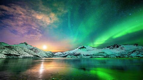 Aurora Borealis Northern Light Lake 4k Wallpaper Photos