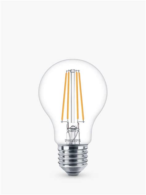 Philips 7w Es Led Classic Filament Bulb Clear Non Dimmable Pack Of 6