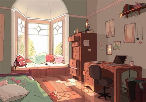 Bedroom Drawing Art Anime Scenery