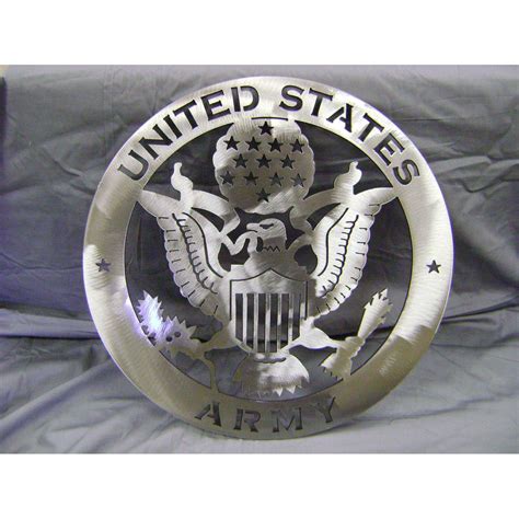 United States Army Emblem Military Sign Stainless Steel Metal Wall