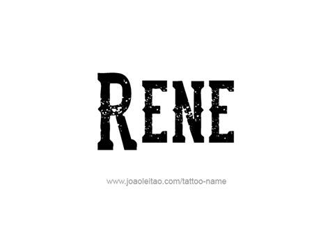 Rene Name Tattoo Designs