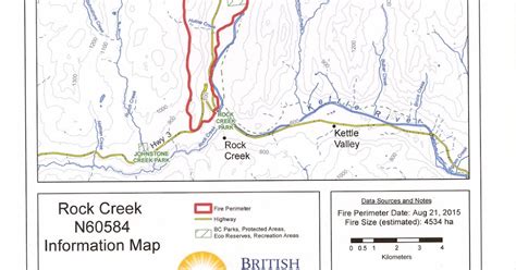 Penticton Geology And Lapidary Club Map Of Rock Creek Westbridge Fire