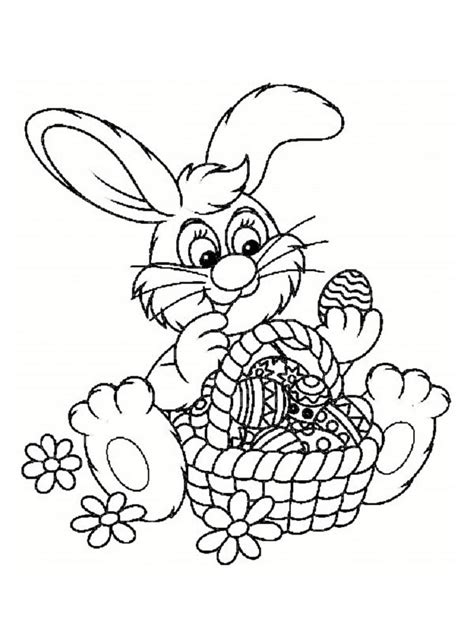 Coloriage Lapin de Pâques  20 coloriages à imprimer gratuitement