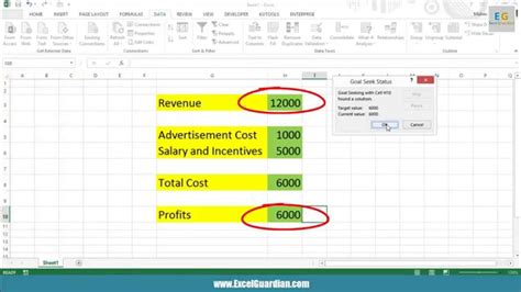 How To Use Microsoft Excel Goal Seek Youtube