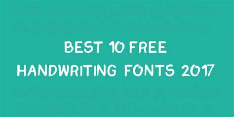 This collection also includes the super popular southampton signature style and. Best 10 Free Handwriting Fonts Worth Knowing 2017 - YoloTheme