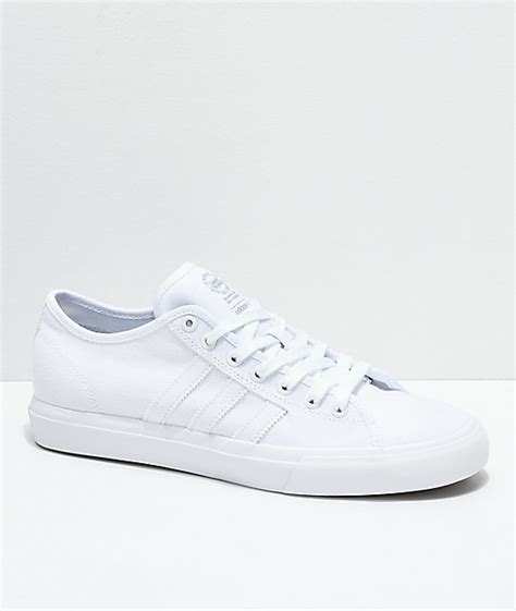 Adidas Matchcourt Rx All White Canvas Shoes Zumiez