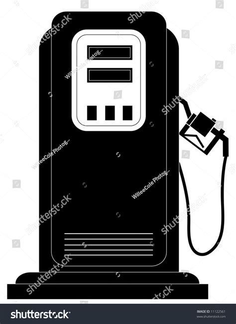 Black Gas Fuel Pump Silhouette Vector Stock Vector Royalty Free