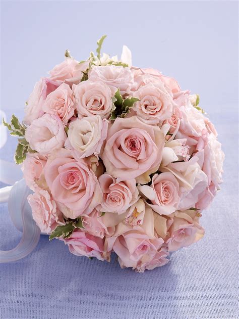 Soft Pink Rose And Orchid Bridal Bouquet Interflora Orchid Bridal Bouquets Rose Bridal