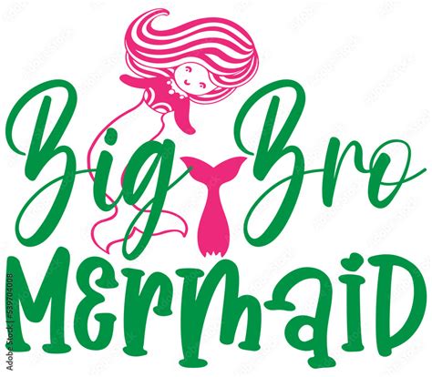 Big Bro Mermaid Mermaid Svg Design Mermaid Cut File Mermaid Svg