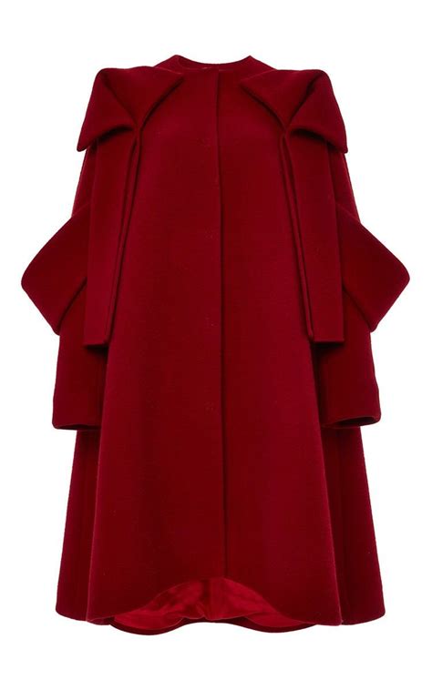 Wool Mouflon A Line Coat By Delpozo For Preorder On Moda Operandi Red