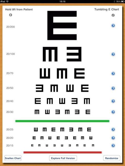 Turn Your Ipad Into Eye Testing Chart Snellen Chart