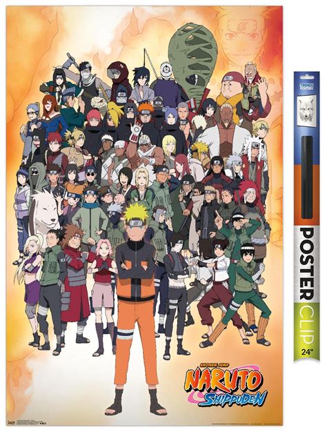 Naruto Shippuden Group Premium Poster And Poster Clip Bundle