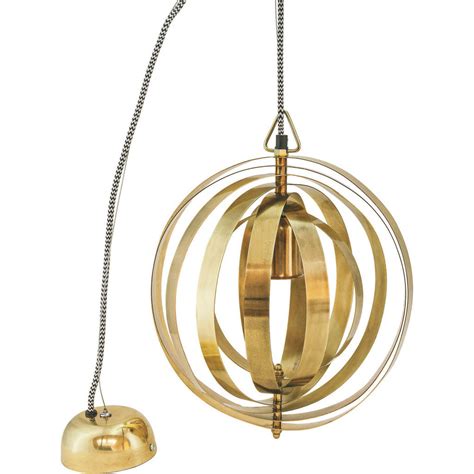 Made from metal in a versatile solid finish, this fixture features a round canopy. brass globe pendant light by miafleur | notonthehighstreet.com
