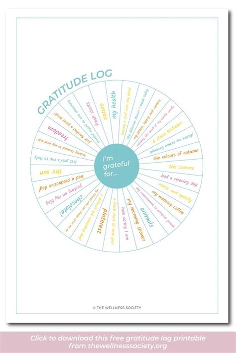 Free Gratitude Log Printable Gratitude Journal Printable Work