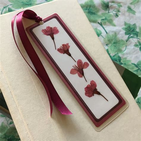 Pink Cherry Blossom Pressed Flower Laminated Bookmark | Etsy | Pressed flowers, Pressed flower ...