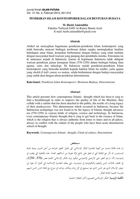 Norvadewi dosen fakultas ekonomi dan bisnis islam iain samarinda. (PDF) PEMIKIRAN ISLAM KONTEMPORER DALAM BENTURAN BUDAYA