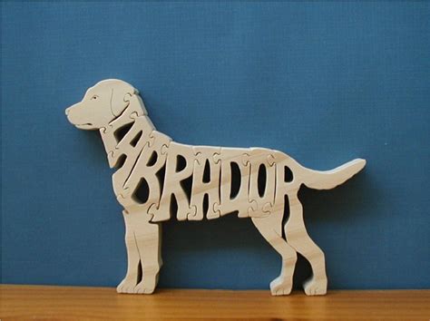 Labrador Wood Pet Puzzle Cut On Scroll Saw Made In The Usa Etsy