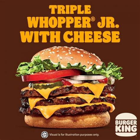 27 Aug 2021 Onward Burger King Triple Whopper Jr With Cheese Promo