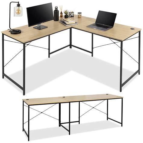 Best Choice Products 945in Modular L Shaped Desk Corner Workstation