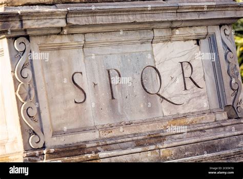 Inscription Spqr Hi Res Stock Photography And Images Alamy