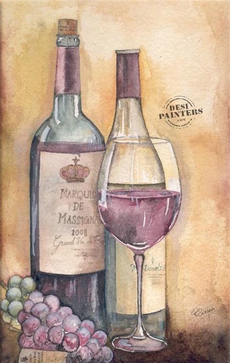 Image Detail For One Of My Best Watercolor Painting Wine Painting