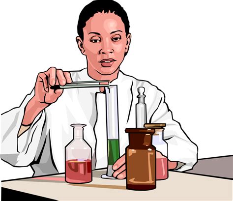 Vector Illustration Of Laboratory Research Chemist Clipart Chemistry