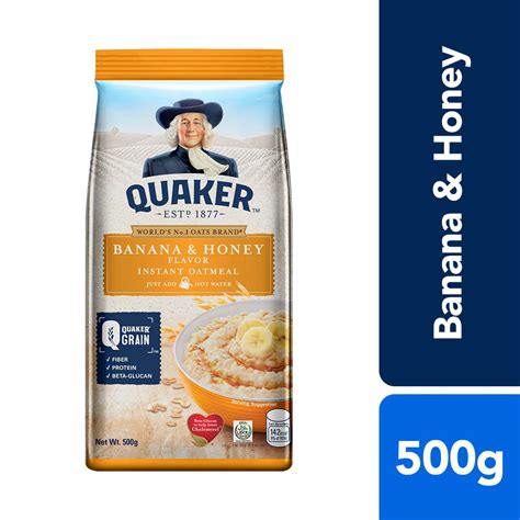 Quaker Flavored Oatmeal Banana And Honey 500g Shopee Philippines