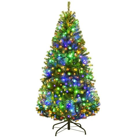 Giantex 4ft Led Lights Pre Lit Artificial Christmas Tree W Hinged