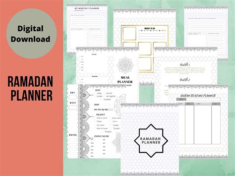 Ramadan Planner Ramadan Planner Download Digital Printable Etsy