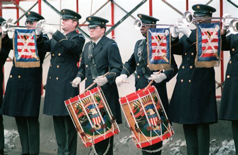The Us Army Bandpershings Own Fife And Drum Corps Participates