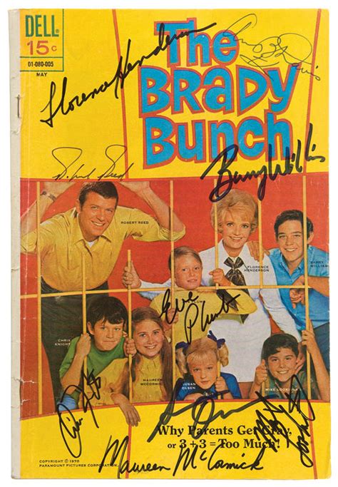 Hakes “the Brady Bunch” Cast Signed Comic Book