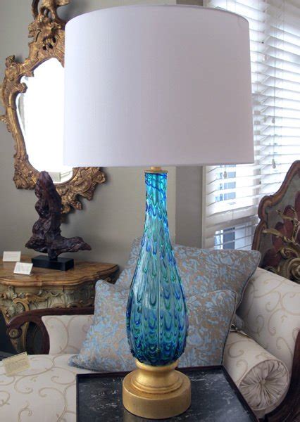 A Shimmering Murano Mid Century Bottle Form Art Glass Lamp At 1stdibs