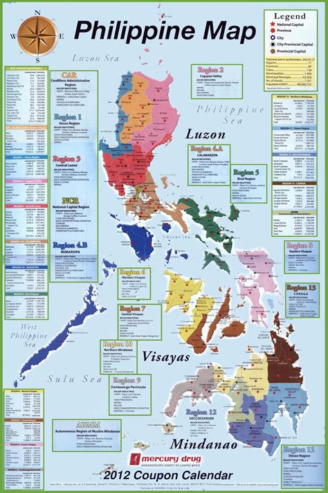 Map Of The Provinces And Regions Of The Philippines 2012 Regions Of