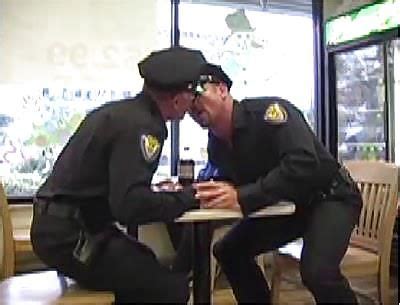 Pin By On A Men In Uniform Hot Cops Men Kissing