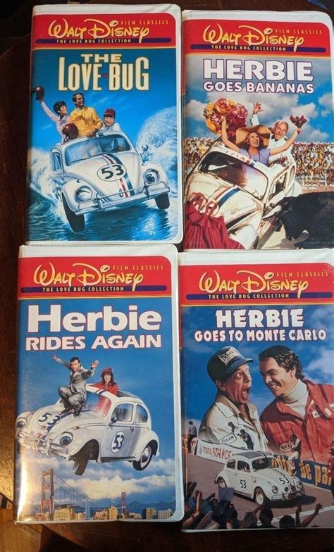 Vhs Walt Disney The Love Bug Herbie Rides Againherbie Goes Bananas