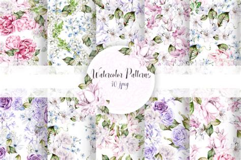 10 Watercolor Wedding Patterns Graphic By Knopazyzy · Creative Fabrica
