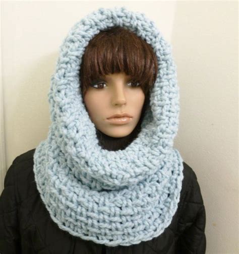 Chunky Tunnel Cowlhood In Wool Blend In By Handmadecottage Scarf