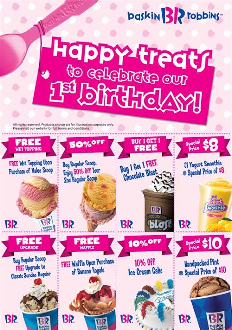Their milkshakes contain the restaurant ice creams and come in just as many flavors. FoodieFC: Baskin-Robbins Singapore: 1st Anniversary Deals ...
