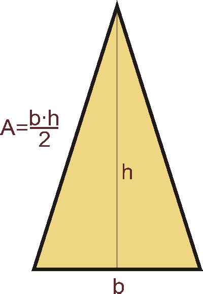 Fórmulas Para El área Geometría Del Triángulo